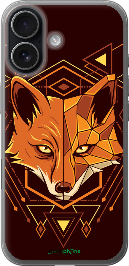 Силиконовый чехол Лиса геометрия для Apple iPhone 17 - 5607u-4031 изображение 