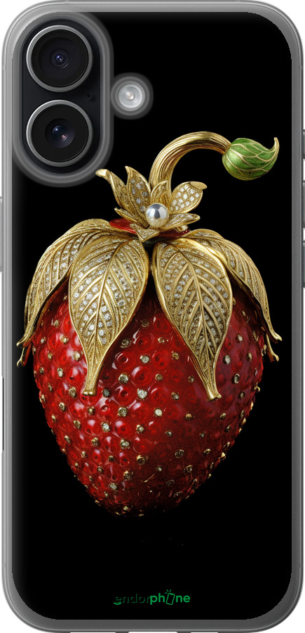 Силиконовый чехол Клубника v3 для Apple iPhone 17 - 5638u-4031 изображение 