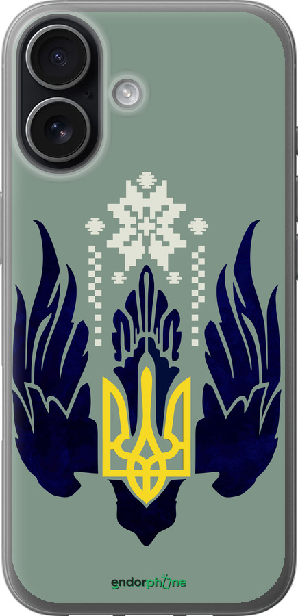 Силиконовый чехол Тризуб с крыльями для Apple iPhone 17 - 5640u-4031 изображение 