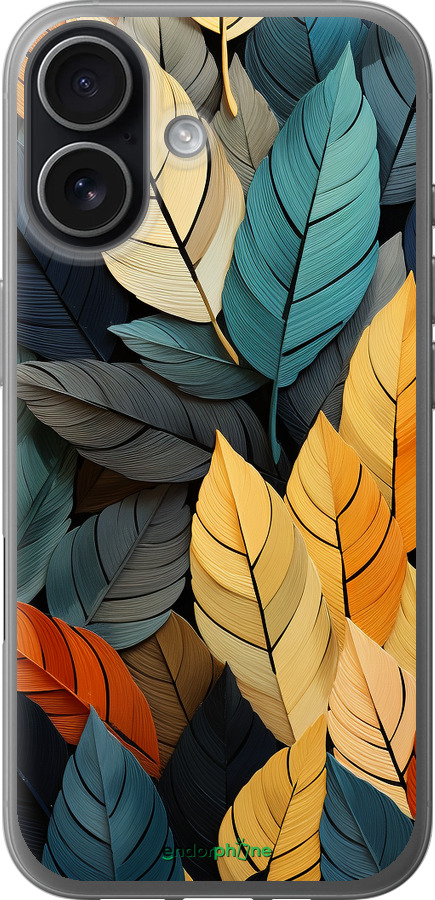 Силіконовий чехол Кольорове листя для Apple iPhone 17 - 5644u-4031 изображение 