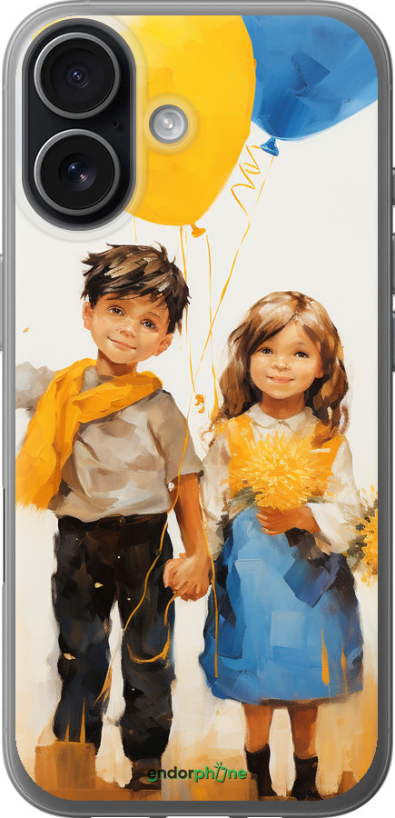 Силиконовый чехол Дети с шариками для Apple iPhone 17 - 5659u-4031 изображение 