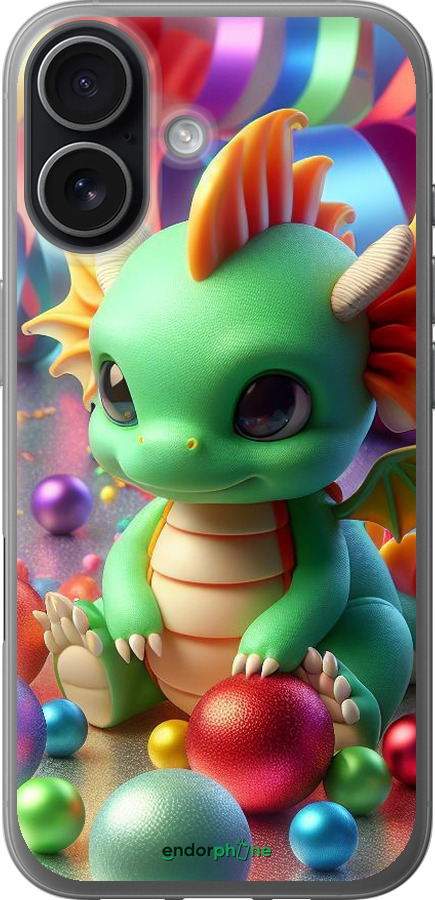 Силіконовий чехол Веселий дракончик для Apple iPhone 17 - 5812u-4031 изображение 