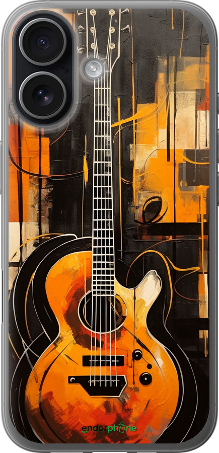 Силиконовый чехол Чехол для телефона Оранжевая Гитара для Apple iPhone 17 - 5934u-4031 изображение 