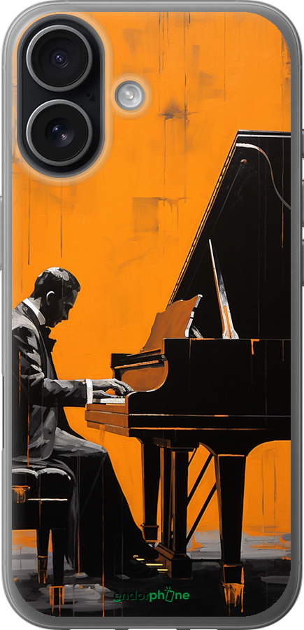 Силиконовый чехол Чехол для телефона Мужчина за Роялем для Apple iPhone 17 - 5938u-4031 изображение 