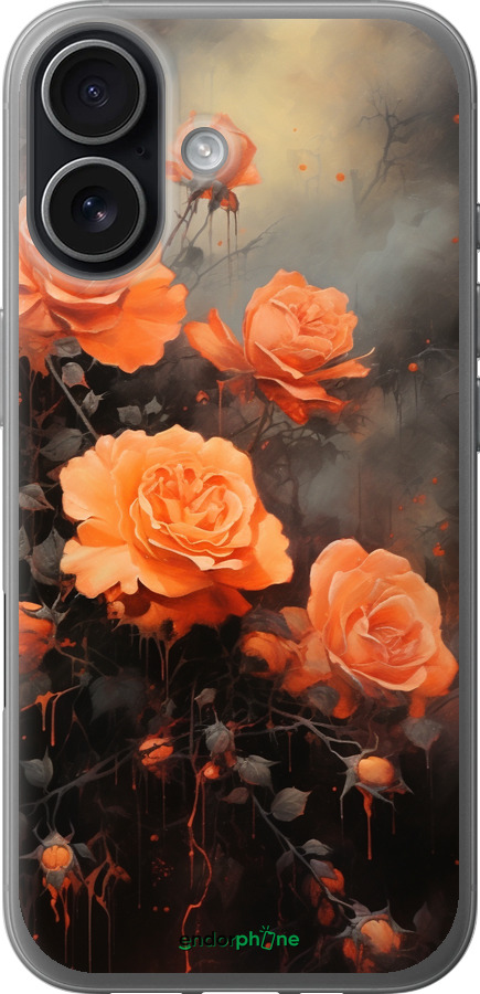Силиконовый чехол Оранжевые розы для Apple iPhone 17 - 5944u-4031 изображение 
