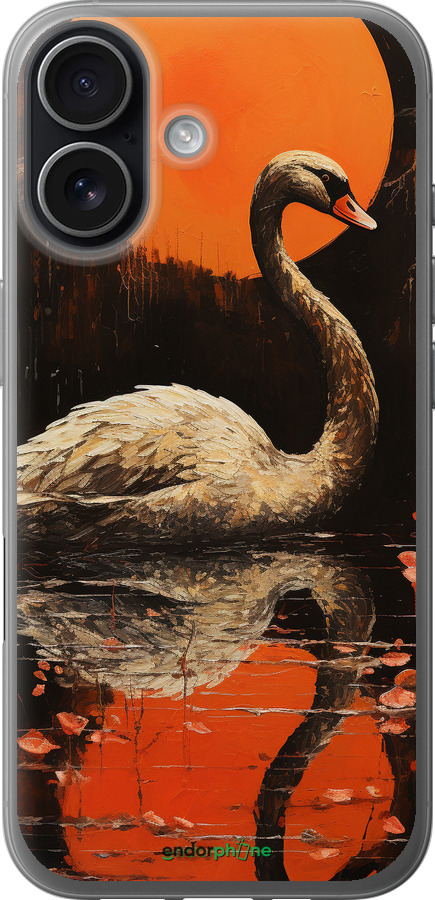Силиконовый чехол Лебедь для Apple iPhone 17 - 5964u-4031 изображение 