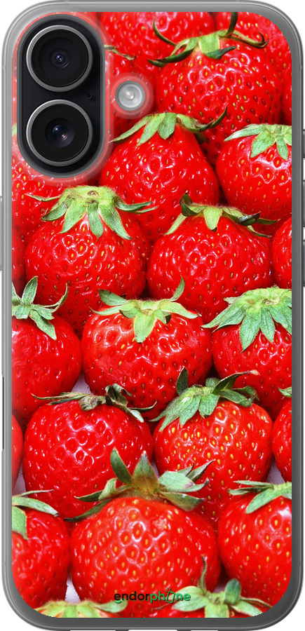 Силиконовый чехол Клубника для Apple iPhone 17 - 6020u-4031 изображение 