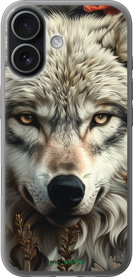 Силиконовый чехол Волчий взгляд для Apple iPhone 17 - 6066u-4031 изображение 