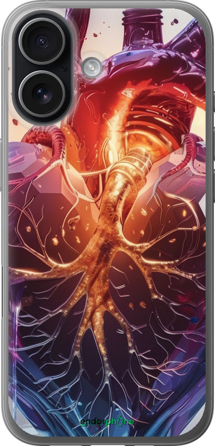 Силіконовий чехол Crystal Heart для Apple iPhone 17 - 6070u-4031 изображение 