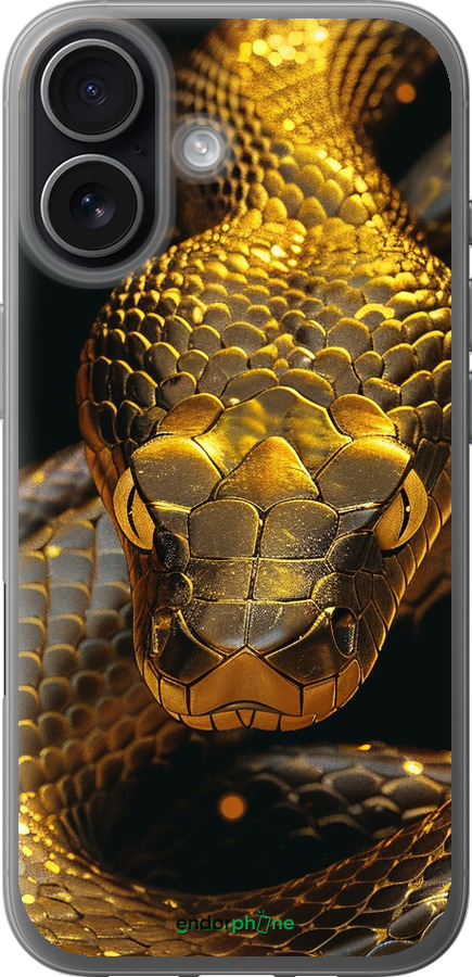 Силиконовый чехол Golden snake для Apple iPhone 17 - 6072u-4031 изображение 