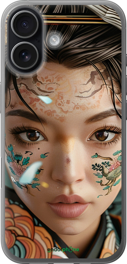 Силиконовый чехол Взгляд души самурая для Apple iPhone 17 - 6076u-4031 изображение 