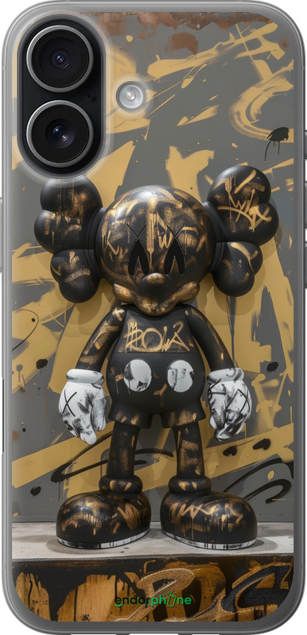 Силіконовий чехол Bronze kaws для Apple iPhone 17 - 6097u-4031 изображение 
