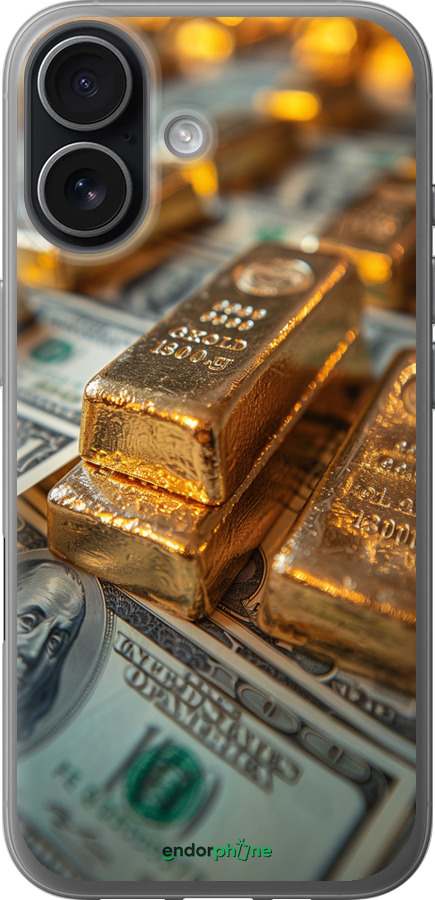 Силиконовый чехол Слитки и доллары для Apple iPhone 17 - 6105u-4031 изображение 