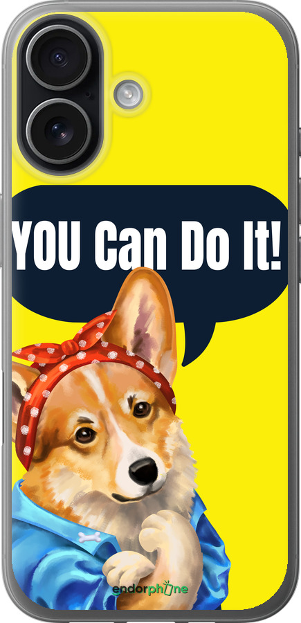 Силиконовый чехол чехол с корги You Can Do It для Apple iPhone 17 - 6184u-4031 изображение 