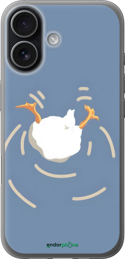 Силиконовый чехол Гусь ныряет для Apple iPhone 17 - 6275u-4031 изображение 