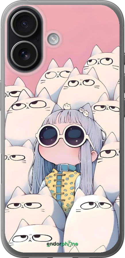 Силиконовый чехол Малышка с котами для Apple iPhone 17 - 6295u-4031 изображение 