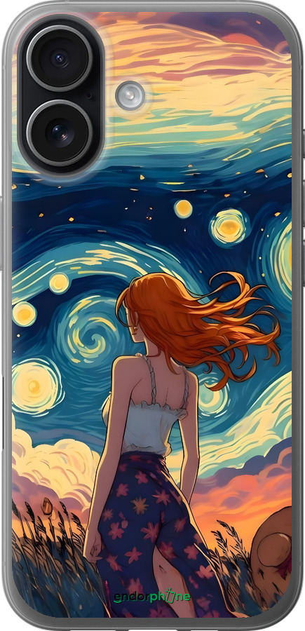 Силиконовый чехол Девушка Арт для Apple iPhone 17 - 6325u-4031 изображение 