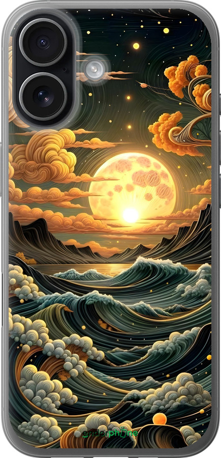 Силиконовый чехол Арт волны для Apple iPhone 17 - 6332u-4031 изображение 