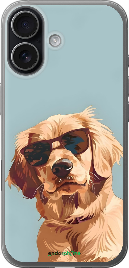 Силиконовый чехол Пес в очках для Apple iPhone 17 - 6381u-4031 изображение 