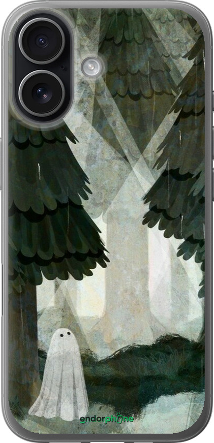 Силіконовий чехол Із зображенням соснового лісу та привида для Apple iPhone 17 - 6420u-4031 изображение 