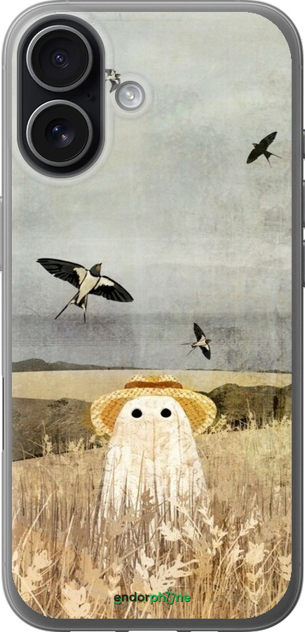 Силиконовый чехол Призрак в поле для Apple iPhone 17 - 6427u-4031 изображение 