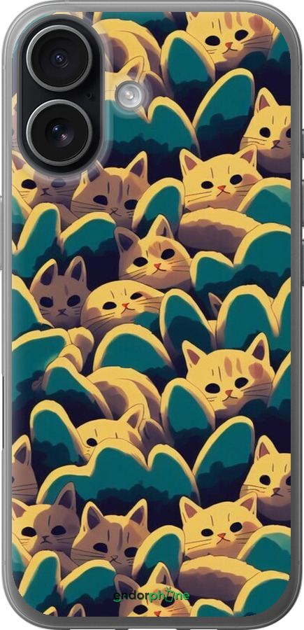 Силиконовый чехол С изображением кошек для Apple iPhone 17 - 6429u-4031 изображение 