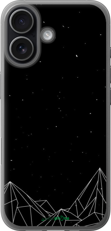 Силиконовый чехол Черно белые абстрактные горы для Apple iPhone 17 - 6437u-4031 изображение 