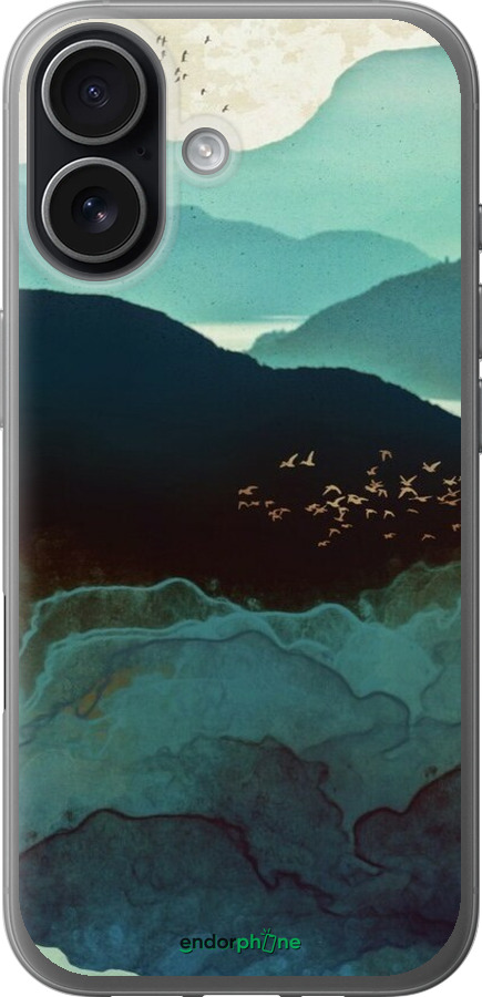 Силиконовый чехол С изображением гор Индиго для Apple iPhone 17 - 6484u-4031 изображение 