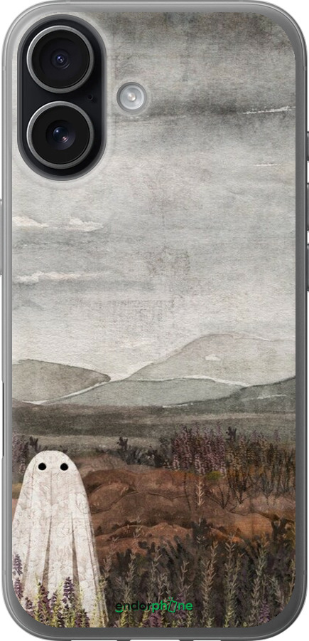 Силиконовый чехол Одинокий призрак на фоне гор для Apple iPhone 17 - 6486u-4031 изображение 