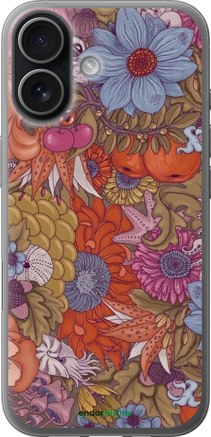 Силіконовий чехол Абстрактні  квіти для Apple iPhone 17 - 6526u-4031 изображение 