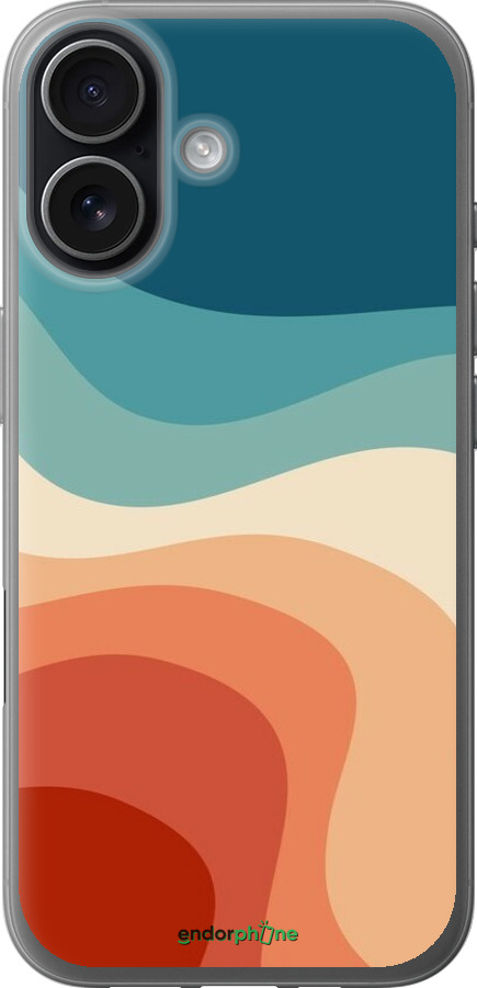 Силиконовый чехол В стиле ретро с волнами для Apple iPhone 17 - 6531u-4031 изображение 