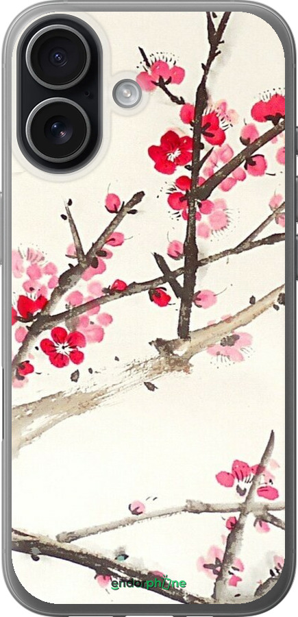 Силиконовый чехол Принт с изображением цветения сакуры для Apple iPhone 17 - 6545u-4031 изображение 