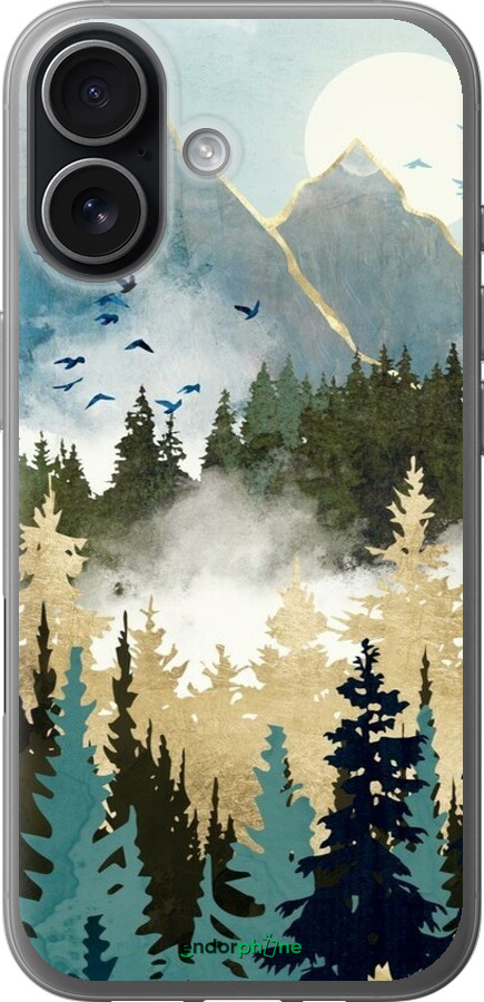 Силиконовый чехол С изображением лесного пейзажа для Apple iPhone 17 - 6548u-4031 изображение 