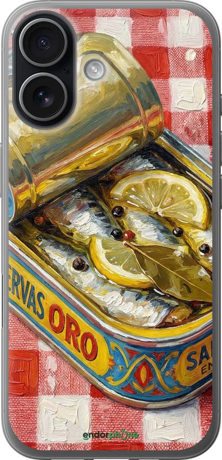 Силиконовый чехол Vintage Sardine Tin Phone для Apple iPhone 17 - 6772u-4031 изображение 