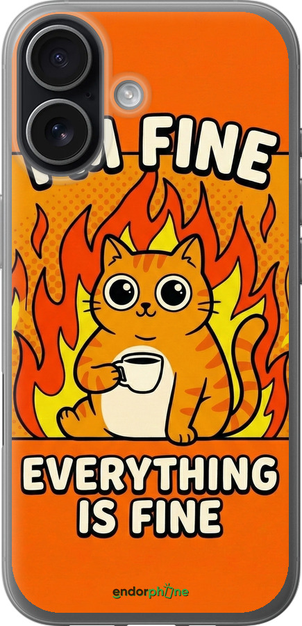 Силиконовый чехол Funny Cat для Apple iPhone 17 - 6786u-4031 изображение 