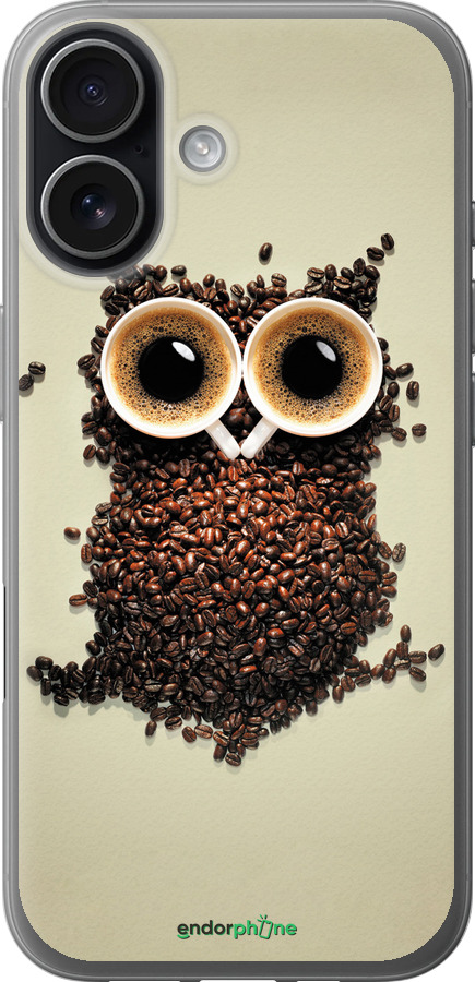 Силіконовий чехол Сова з кави для Apple iPhone 17 - 777u-4031 изображение 