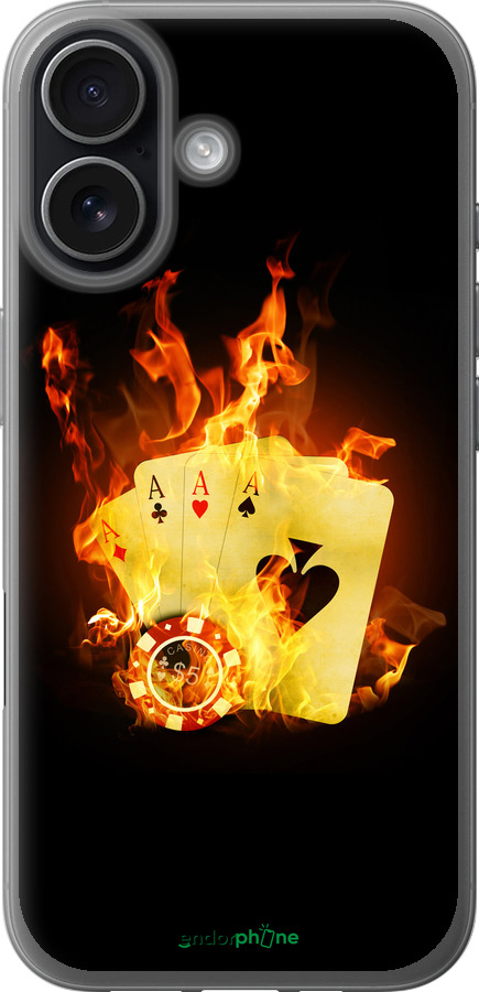 Силиконовый чехол Горящие карты для Apple iPhone 17 - 839u-4031 изображение 