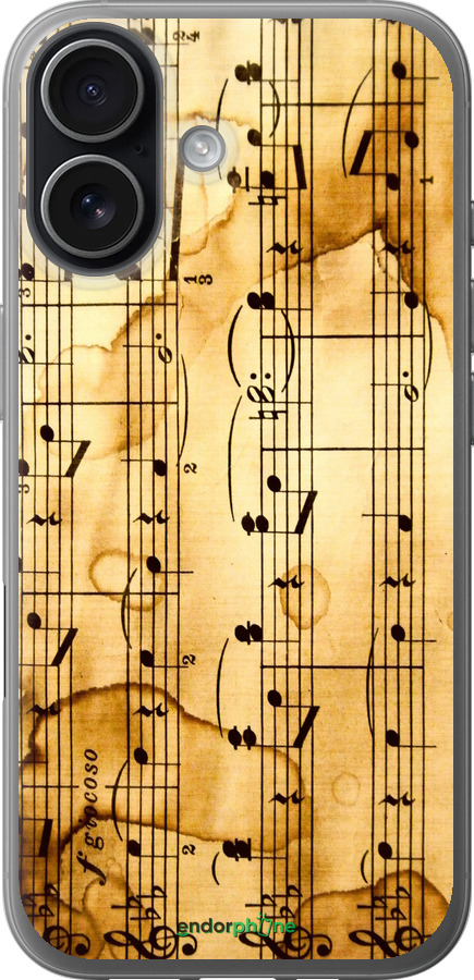 Силиконовый чехол Ноты для Apple iPhone 17 - 905u-4031 изображение 