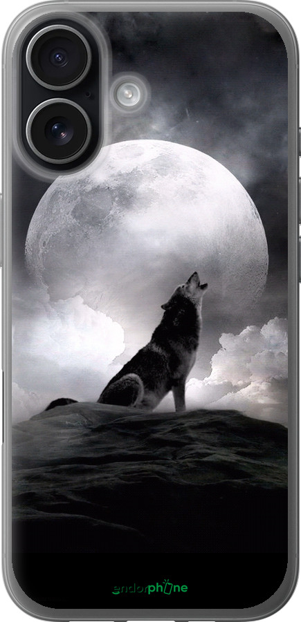 Силиконовый чехол Воющий волк для Apple iPhone 17 - 934u-4031 изображение 