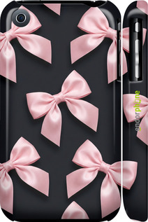3D пластиковый матовый чехол Coquette Ribbons Dark Coquette для Apple iPhone 3Gs - 6767m-34 изображение 