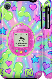 3D пластиковый матовый чехол Y2K Aesthetic Retro Pet: Годуй мене кавою для Apple iPhone 3Gs - 6784m-34 изображение 