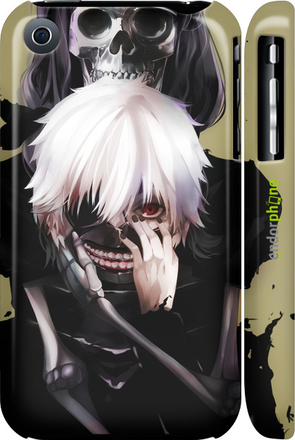 

3D пластиковий матовий чохол "Токійський Гуль" для iPhone 3Gs, Чорний