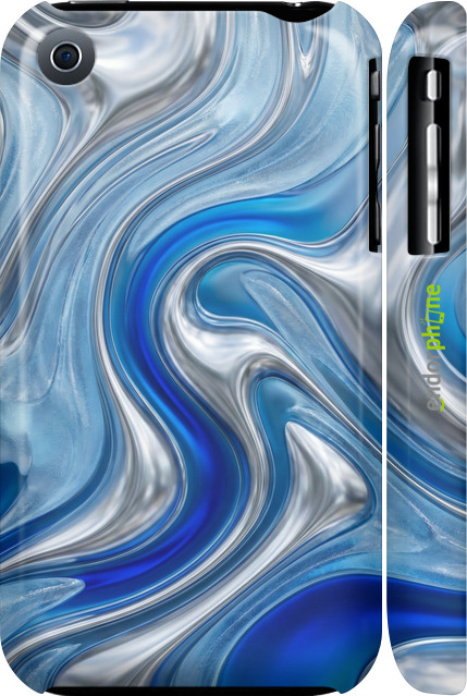 3D пластиковый матовый чехол Liquid Chrome для Apple iPhone 3Gs - 6781m-34 изображение 