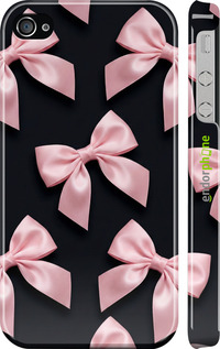 3D пластиковый глянцевый чехол 'Coquette Ribbons Dark Coquette' для iPhone 4 изображение 1