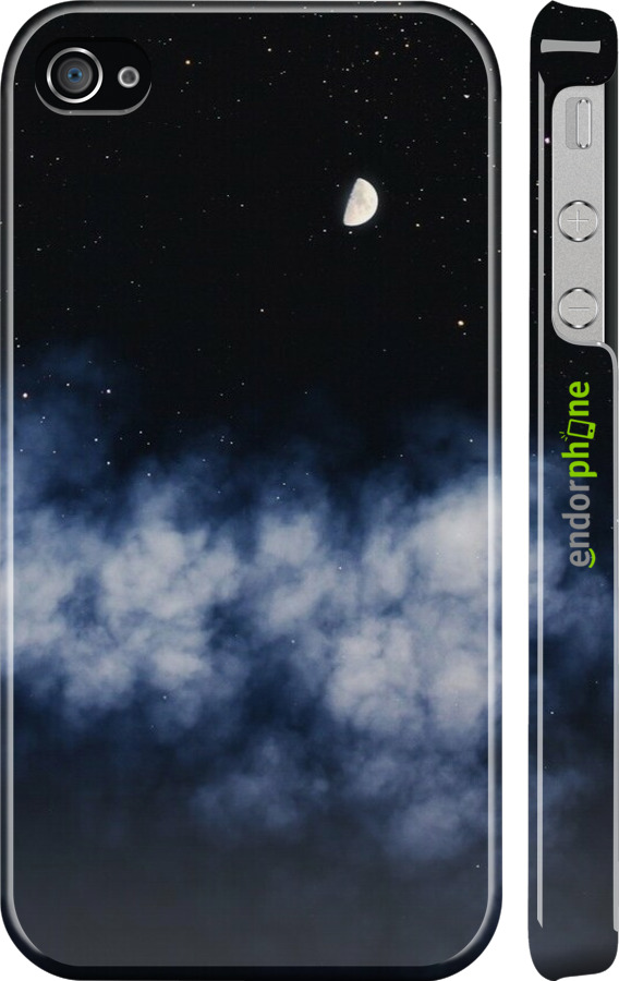 3D пластиковый глянцевый чехол Ночное небо для Apple iPhone 4 - 6450c-15 изображение 