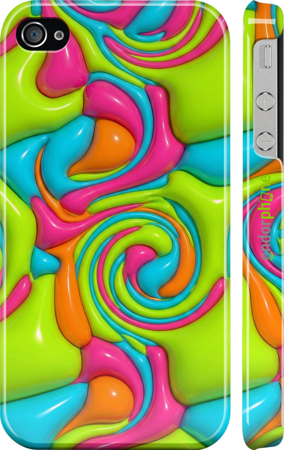 3D пластиковый глянцевый чехол Y2K Jelly Dream для Apple iPhone 4 - 6780c-15 изображение 