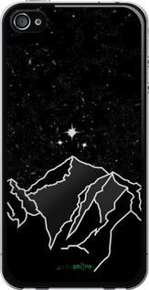 2D пластиковый чехол Минималистический горный пейзаж для Apple iPhone 4s - 6438t-12 изображение 