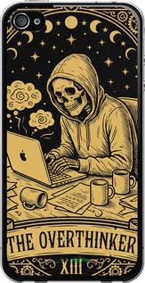 2D пластиковый чехол 'The Overthinker' для iPhone 4 изображение 2