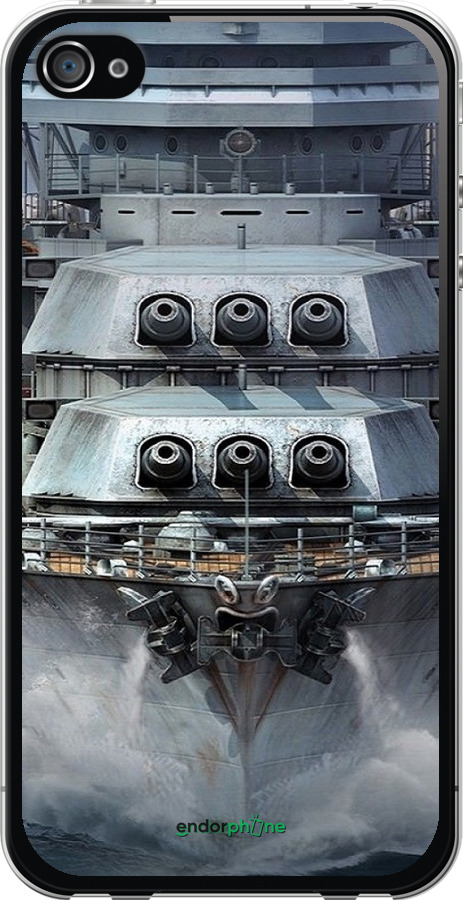 2D пластиковый чехол Линкор, world of tanks, wargaming, военный корабль для Apple iPhone 4 - 6453t-15 изображение 