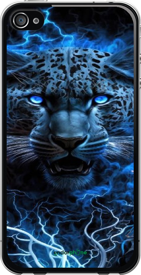 2D пластиковый чехол Ледяной леопард для Apple iPhone 4 - 6460t-15 изображение 